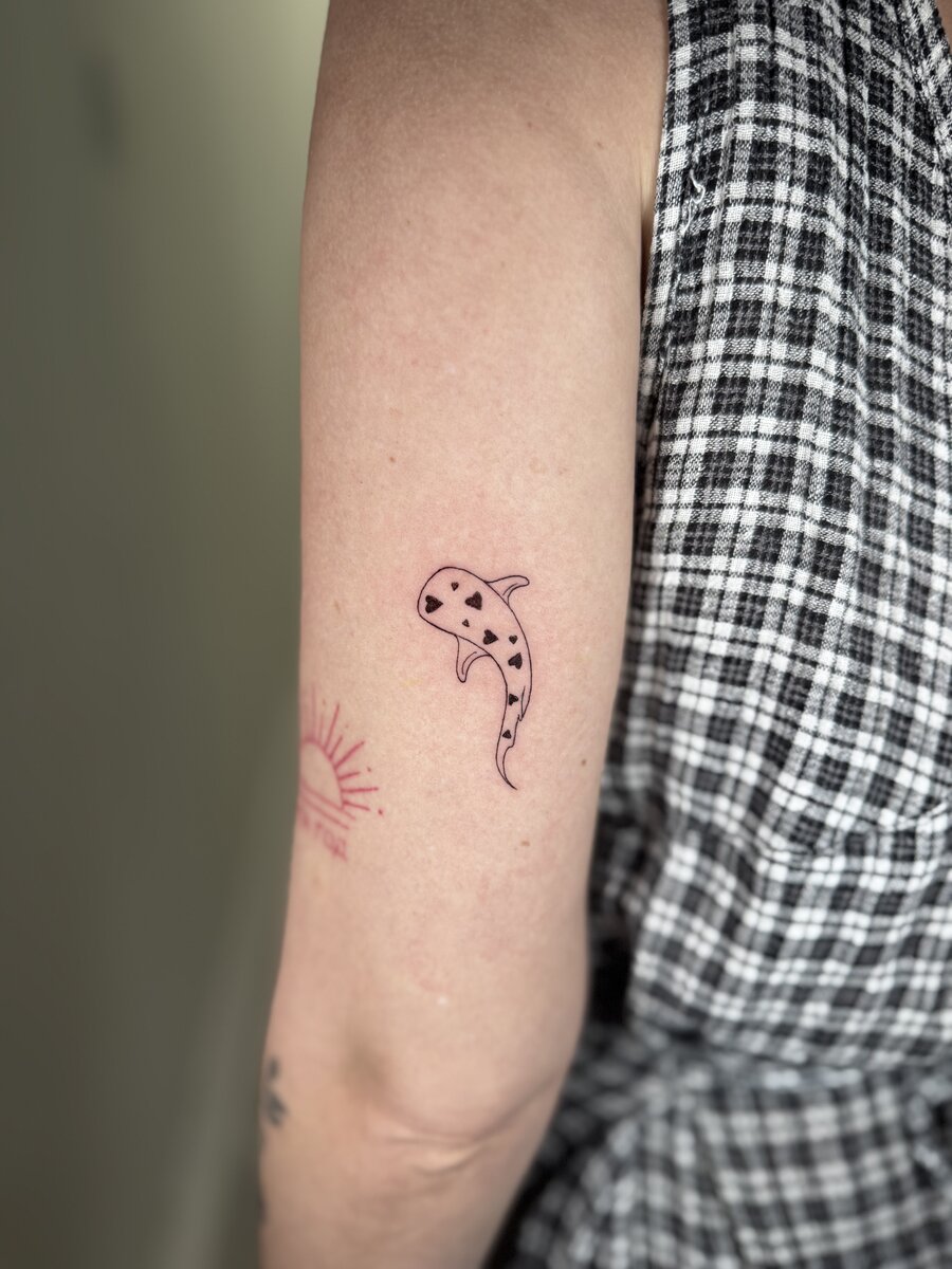 Delicate fine line floral tattoo Gold Coast custom design